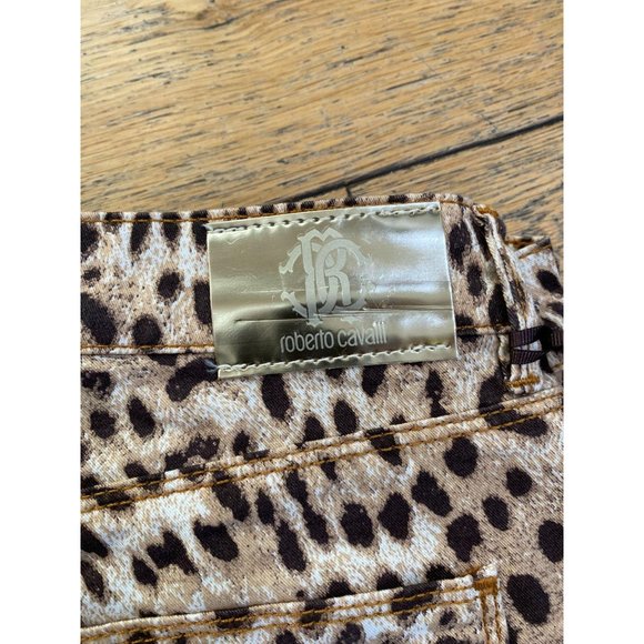 Roberto Cavalli Animal Print Skinny Jeans Natural - Picture 5 of 10